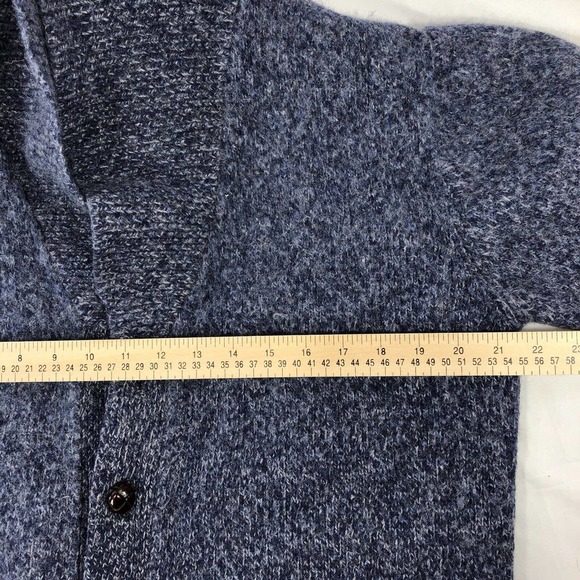 ORVIS SWEATER CARDIGAN LARGE HIGH NECK WOOL BLEND *MISSING 2 BUTTONS LONG SLEEVE - Picture 14 of 15
